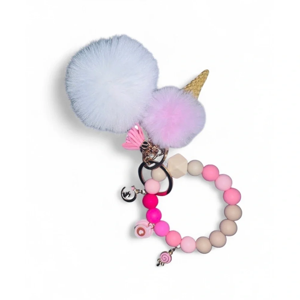Sweet Treat Women’s Silicone Beaded Keychain